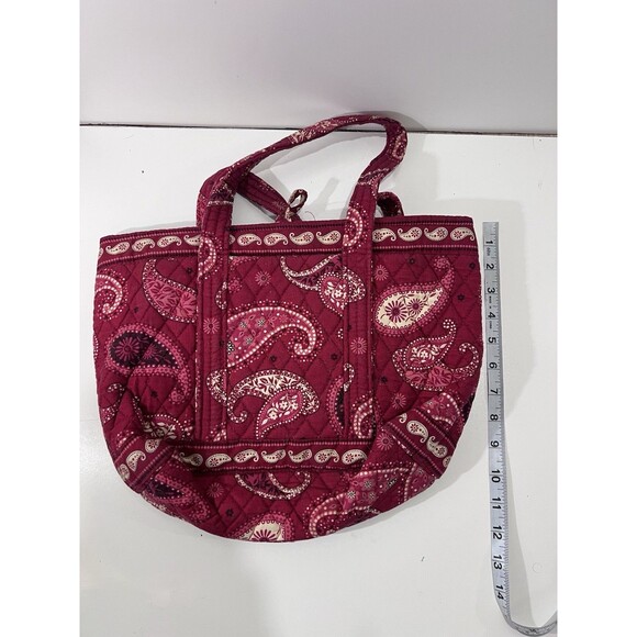 Vera Bradley Mesa Red Paisley Toggle Tote Bag - Picture 8 of 9